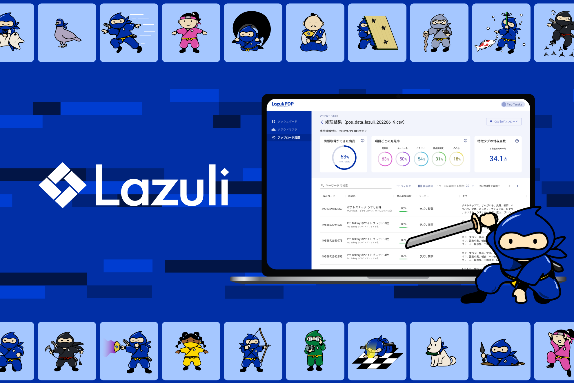 事業内容：AI技術を活用した商品クラウドマスタ『Lazuli PDP®』の開発