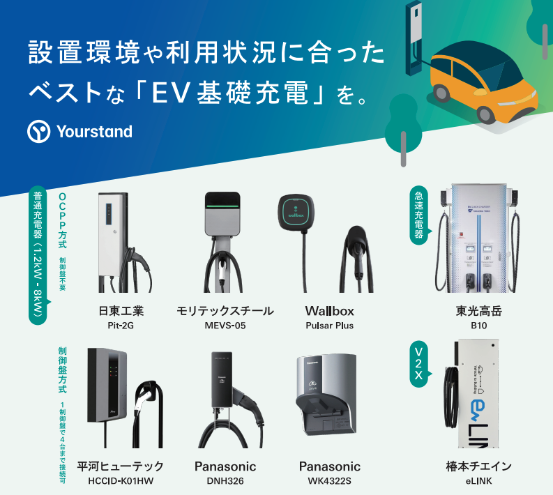 国内外の電気自動車（EV）用の充電器を取り扱うことができ、充電器の予約・利用料金決済ができるスマートフォンアプリを自社開発している。