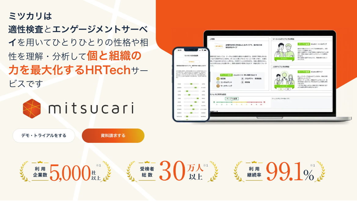 事業内容：個と組織の力を最大化するHRTechミツカリ